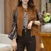 Chaleco sin mangas de gamuza estilo coreano para mujer, nuevo modelo otoño 2026, corte holgado, adelgazante, versátil, adecuado para usar en capas, moderno