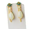 Pendientes de Jade de Hotan Gongdian Guochao Plata de Ley Esmalte Chino Pendientes Antiguos Vintage 2022 Nuevos Pendientes para Madre para Mujeres