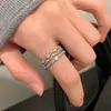 Anillo de Plata de Ley S925 Diseño de Nicho Flor Retro Corte Simple Moda Lujo Accesible Anillo Retro Venta al por Mayor