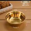 Tigela de Sopa Extra Grossa de Aço Inoxidável, Tigela de Sopa Redonda Cor Dourada Comercial, Tigela Espessada para Cantina, Tigela para Lavar Legumes, Tigela para Refeição de Aluno Escolar
