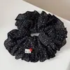 Scrunchie Delicado de Bolinhas com Babados, Tamanho Grande Versátil, Acessórios de Cabelo de Alta Qualidade, Novo Acessório de Cabeça