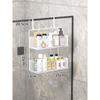 Colgador de Baño Estante de Almacenamiento para Inodoro sin Perforaciones Estante para Almacenar Toallas para Ducha Puerta de Vidrio en stock