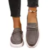 Comercio Electrónico Transfronterizo 2026 Nuevos Mocasines Casuales Slip-on Zapatos Perezosos Tallas Grandes Pantuflas de Suela Gruesa para Mujer Venta al por Mayor