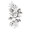 Fornecimento Exclusivo Transfronteiriço de Adesivos de Tatuagem de Flores de Esboço Preto para Mulheres, Adesivos de Tatuagem Sexy Grandes, Vendas Diretas da Fábrica