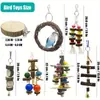 Juguetes para Pájaros Set de Venta Caliente Transfronteriza, Suministros para Masticar y Alivio del Aburrimiento de Pájaros, Juguetes Educativos para Loros