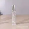 Botella decantadora de perfume en stock, botella de spray de muestra portátil de 12 ml, botella de vidrio tipo prensa de 10 ml con tapa de madera, botella vacía reemplazable