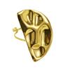 Pendientes de Moda Transfronteriza Nuevos Exagerados de Acero de Titanio de Alta Gama Patrón Martillado Cóncavo y Convexo Semicirculares Simétricos Juego de Anillos de Acero Inoxidable