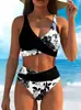 2026 Nuevo Set de Bikini Sexy con Estampado de Flores Tropicales Europeas y Americanas Transfronterizo Traje de Baño Casual para Vacaciones Mujeres