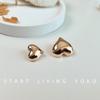 Botones Corazón de Espejo Metálico Botones Decorativos Altos con Forma de Corazón Oro Plata Camisa Cárdigan Tejido de Punto Ropa Exterior