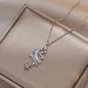 Colar para Mulheres Transmissão ao Vivo Lua Salpicada Rio de Estrelas Franja Moda Estilo Japonês e Coreano Fantasia Design de Nicho Corrente de Clavícula em Aço Titânio para Mulheres Cobre