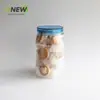 Frasco de Plástico Transparente de 1200 ml con Tapa de Aluminio Grado Alimenticio Fácil de Abrir Fácil de Romper para Snacks Dulces Frutas Secas Frasco Sellado