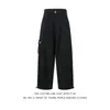 Calças Casuais Masculinas Estilo Workwear, Novas Outono 2026 Calças Masculinas Pretas Únicas Largas Retas