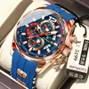 Poedagar/Marca Suiza 898 Reloj Deportivo para Hombre Resistente al Agua Luminoso Multifunción Reloj de Cuarzo