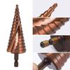 Vástago hexagonal M35 con cobalto, broca escalonada de ranura espiral, broca pagoda escariador, acero de alta velocidad, ranura recta, ranura espiral