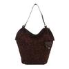 Nova Bolsa Feminina Estampa de Leopardo 2026, Bolsa de Ombro Único para Axila, Bolsa Tote Leve de Grande Capacidade, Bolsa Retro Fashion para o Dia a Dia