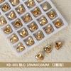 Nail art k9 fundo apontado diamante champagne amor torto coração diamante gordo quadrado octogonal cristal strass unha jóias 2