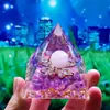 Bola de Cristal 73 Estilos Pirámide Bola de Cristal Transfronteriza Pirámide de Piedra Triturada Artesanías para el Hogar Adornos de Resina