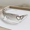 Nuevos Accesorios de Amor Transfronterizos Gafas de Sol de Una Sola Pieza Gafas de Sol de Una Sola Pieza Modernas Gafas de Sol de Marca Reconocida Para Mujer Gama Alta