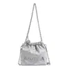 Bolsa de Corrente Estilo Tweed para Mulheres 2024 Verão Nova Bolsa Feminina Textura Estilo Estrangeiro Bolsa de Ombro Único Transversal Bolsa de Comércio Exterior