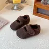 Zapatos de Algodón para Niños con Felpa Estilo Birkenstock Zapatos Individuales Zapatos para Mujer 2026 Nuevos Otoño e Invierno Zapatos Peludos para Bebé Se Prefiere Gran Cantidad