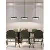 [Yan Xuan] Lámpara de araña de lujo para restaurante, estilo nórdico moderno, sencilla, de tres luces, para mesa de comedor, bar, comedor, redonda, minimalista.