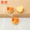 Nuevo Pastel Dorado de Fruta Persimón y Azufaifa, Juguete de Comida Simulada, Accesorios de Resina de Pegamento de Crema DIY, Accesorios para el Cabello, Pinzas para el Cabello, Colgantes, Funda para Teléfono