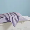 Funda de almohada de algodón cepillado lavado Par engrosado Color sólido Minimalista japonés Individual