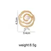 Broche de cobre e zircônia de alta qualidade europeu e americano, broche de rosa pequeno, acessório de corsage com pérola de água doce, acessório de casaco para mulheres