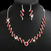 Suministrado directamente por el fabricante: Collar y pendientes de pedrería ultra brillantes estilo coreano, collar brillante de diamantes completos, accesorios para vestido