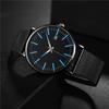 Nuevo reloj de cuarzo para hombre con calendario, malla de negocios, puntero luminoso de color creativo y escala simple, una generación de cabello