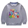 Primavera y Otoño 2026 Estilo Coreano de Dibujos Animados Ropa Nueva para Niños Sudadera de Cuello Redondo Camisetas de Algodón de Manga Larga para Niños y Niñas