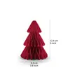 Adornos de Papel de Panal para Árbol de Navidad Transfronterizos Plegables DIY Tridimensionales Atmósfera Interior Mesa de Comedor Mini Decoraciones Navideñas