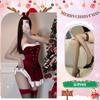 Noite Dourada Lingerie Sexy Vestido de Natal Cosplay Estética Sexy Uniforme Conjunto de Roupa de Natal para Mulheres