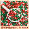 Decoração de Bolo de Natal 2025 Árvore de Natal Bengala Floco de Neve Forma Contas de Açúcar Agulha de Açúcar Doce Decoração de Confeitaria Plug-in