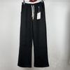 Pantalones casuales rectos de pierna ancha nuevos de otoño e invierno para mujer, forrados de vellón, de cintura alta, holgados, adelgazantes, pantalones largos rectos de talla grande