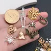 Serie de Halloween de 100 Aleaciones Mixtas Colgantes de Esqueleto Imitación Araña Mago Calabaza Accesorios para Joyería DIY