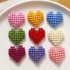 Horquilla de acrílico tridimensional con forma de corazón de melocotón, hecha a mano, con cuentas, accesorios para el cabello, pendientes, venta al por mayor