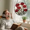 Adornos Florales de Vidrio de Color Transfronterizos, Decoraciones de Ventana para las Cuatro Estaciones, Atrapasoles para Jardín