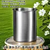Cubo Especial para Mianmianice Ladrillo Cubo de Acero Inoxidable Engrosado Cubo de Hielo Aislante Puesto Comercial Pilar de Hielo Raspador de Hielo Molde Redondo