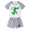 Novo Conjunto de Verão 2023 para Crianças Meninos e Meninas Bebê Shorts Quente Camiseta de Manga Curta Shorts Conjunto Casual Esportivo Infantil de Duas Peças