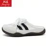 Zapatillas de Media Piel con Malla y Punta Abierta Double Star 28196 para Mujer, Nuevo Modelo Verano 2026, Sandalias Casuales Perezosas de Suela Suave