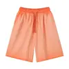 Pantalones cortos deportivos retro desgastados de algodón europeo de peso pesado transfronterizos, color doble degradado, holgados, lavado, talla extragrande