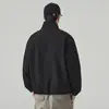 Chaqueta juvenil para hombre estilo retro americano, corte holgado, cuello alto, perfecta para primavera y otoño, una prenda exterior casual y versátil de estilo workwear.