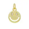 Accesorios para Joyería Microembebidos DIY Colgante Pequeño Accesorios de Circonita Accesorios de Joyería de Cobre Brazalete Recubierto de Oro Real de 18K Colgante