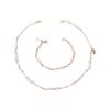Chapado en Latón Oro Verdadero de 18K/Perla Verdadera Natural Europeo y Americano Lujo Ligero Elegante Nicho Exquisito Collar Pulsera Colocación para Mujeres