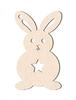 Nuevo conejo de Pascua de madera sin terminar en blanco con forma de viruta de madera, bricolaje, pintura para niños, decoración de fiesta