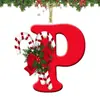 Nuevas decoraciones navideñas personalizables en inglés de 26 letras para la frontera, adornos para el árbol de Navidad, colgantes