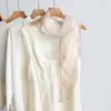 Pañuelo de Seda de Color Puro para Mujer con Diseño Estilo Coreano para Primavera y Verano, Pañuelo Delgado Decorativo Versátil de Organza Flotante de Alta Gama