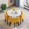 Conjunto Simples de Mesa e Cadeiras para Negócios de Escritório, Mesa Criativa de Recepção para Loja de Chá com Leite, Pequena Mesa Redonda para Recepção de Lazer, Mesa de Jantar