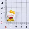 Desenho Fofo 3D Melancia Comendo Gatinho Série de Resina Presilhas de Cabelo para Meninas Acessórios para Crocs Bolsas Capas de Celular